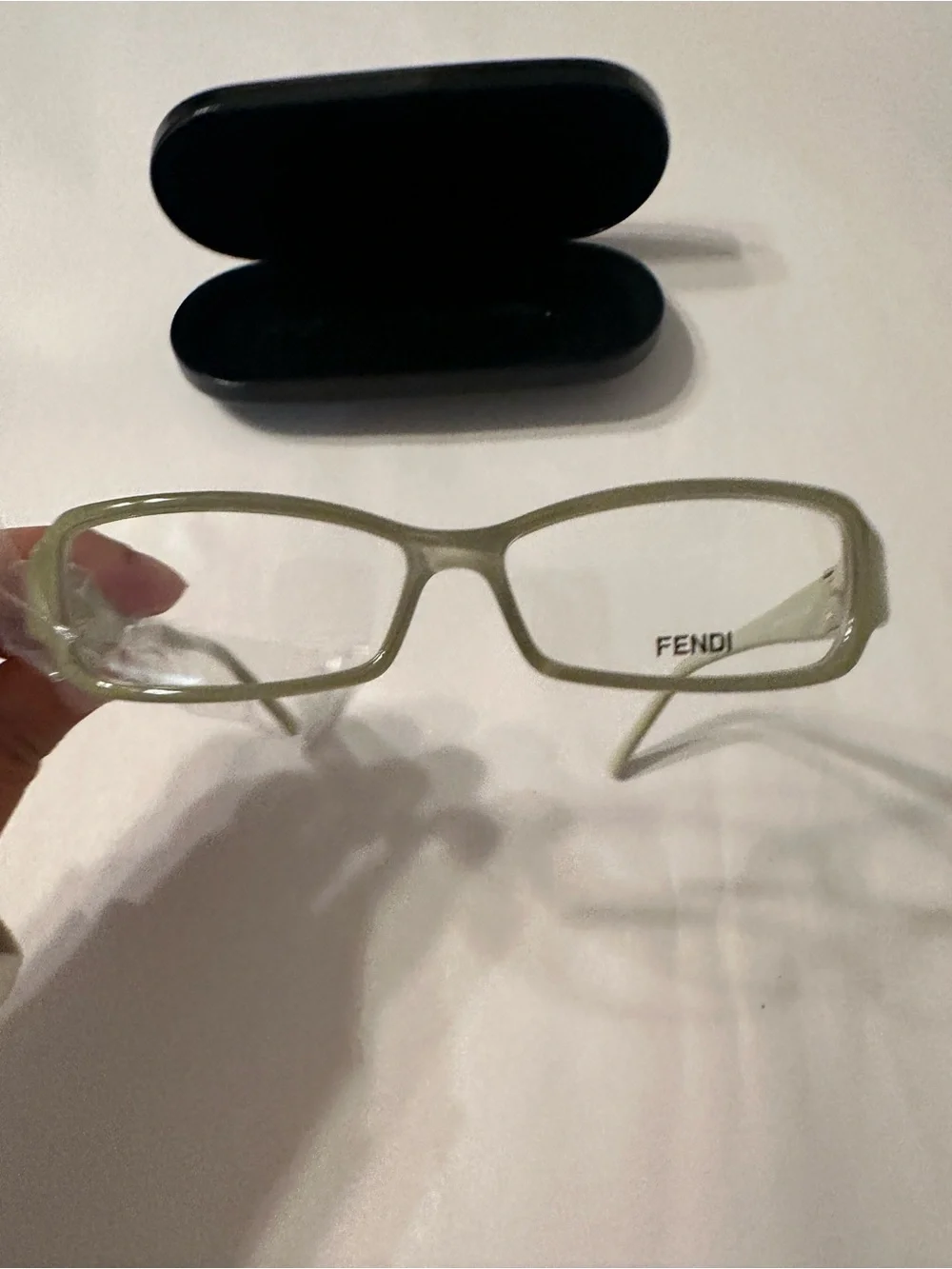 Fendi Women’s Rectangular Glasses in Light Green - New